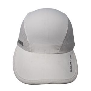 Gold's Gym Strapback Baseball Cap White One Size Adjustable Breathable Polyester